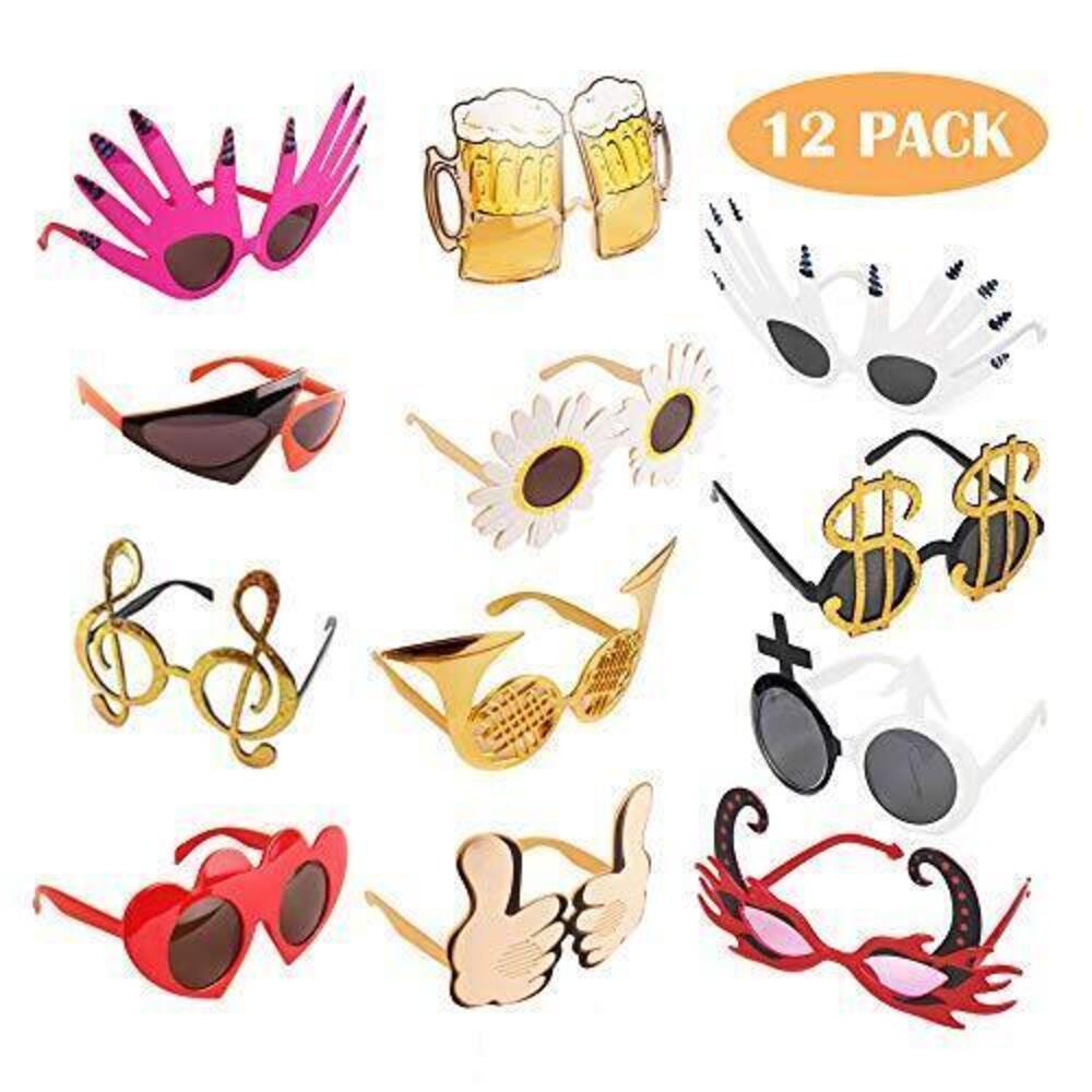 3955 Funny Glasses Party Sunglasses Costume Sunglasses Masks,12 Pack Cool